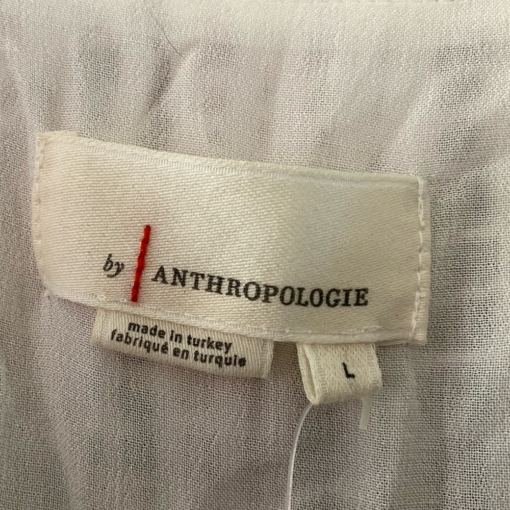 NWT‎ Anthropologie Olivia Cami Top White Red Layered Spaghetti Strap Boho Sz L - Picture 4 of 10